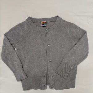 Healthtex Baby Girl Toddler Cardigan Dressy Sweater Gray Silver